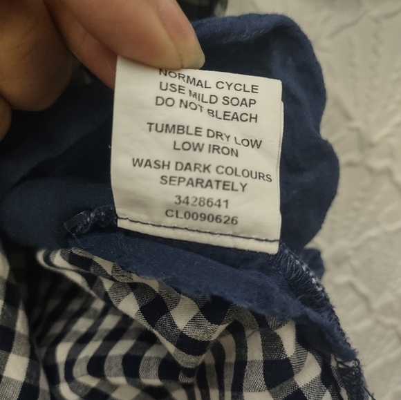 eShakti Black and White Gingham Long Sleeve Dress - Picture 7 of 10